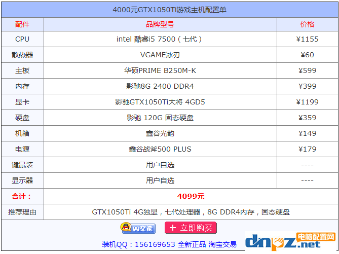 2000到6000元不同價位的組裝電腦配置推薦